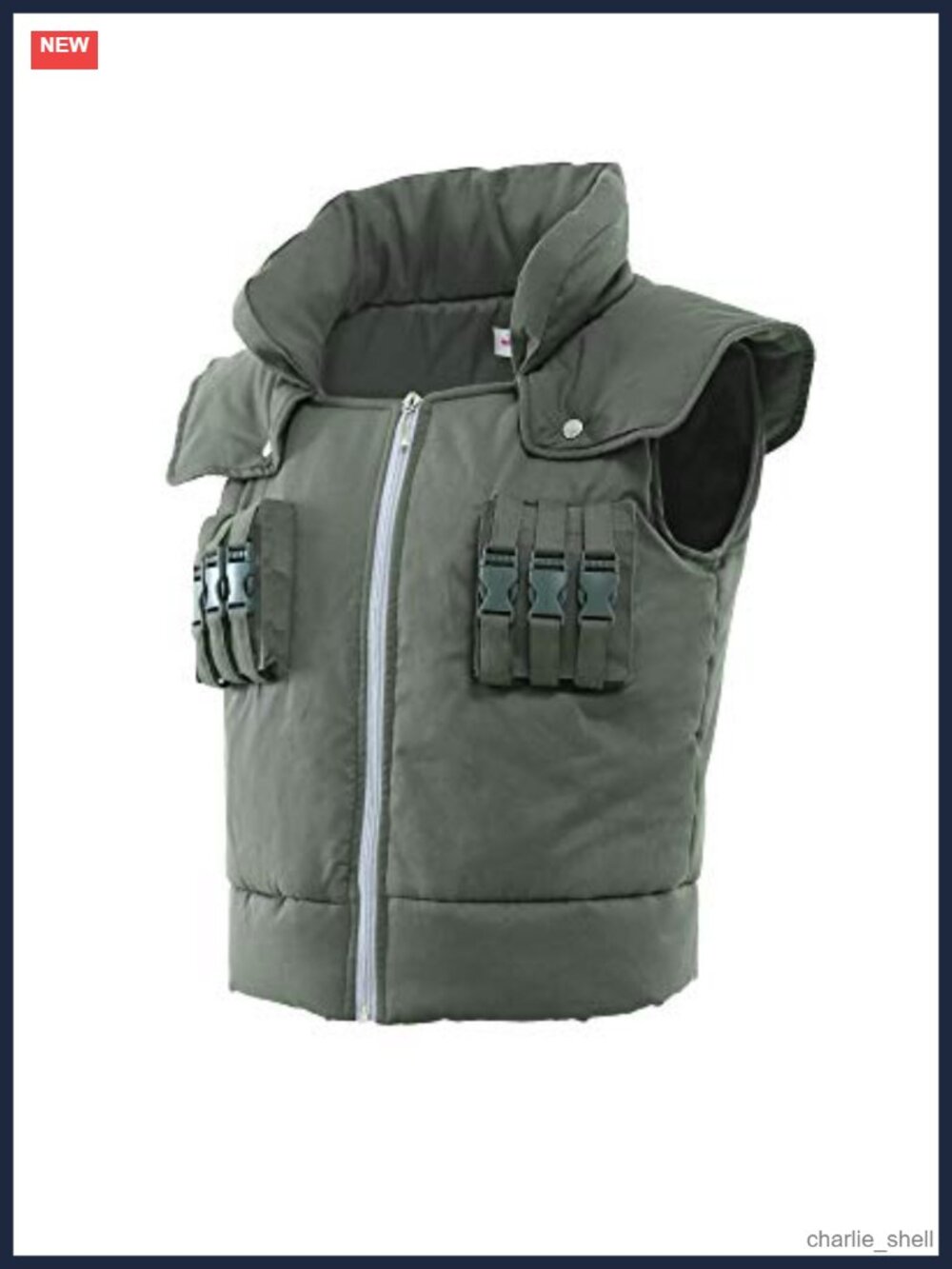 Mens Ninja Vest Cosplay Costume Halloween Sleeveless Quilted